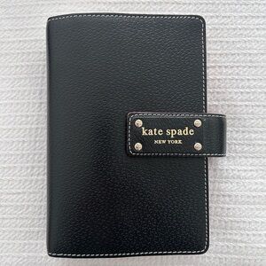 Kate Spade Black Leather Planner